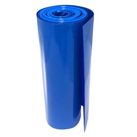 MatchWhiz Flat Width 5.9in(150mm) and Length 16.4ft PVC Heat Shrink Wrap Tube for 18650 21700 Lithium Battery DIY Battery Packs Blue