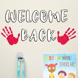 Bright Creations 146 Piece Alphabet, Numbers, Punctuation White Cutout Letters for Bulletin Board, Classroom, Chalkboard, 3.2 Inch - Classroom Decor