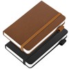 OMEYA (2 Pack) Pocket Notebook Notepad,3.5" x 5.5" Ruled PU