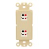 RiteAV 2 Port Speaker Wire Plug Jack Wall Plate - Rocker [Ivory/Ivory]