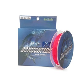 Ashconfish Braided Fishing Line, 4 Strands, True Color Fastness, Braided Lines, Non-Fade, Abrasion Resistant, No Stretch, Small Diameter, 500 Meters, 6 Lb, Red