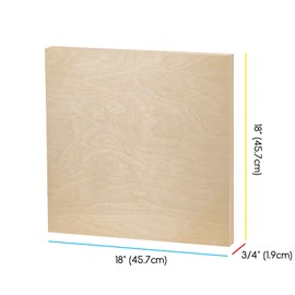 MEEDEN Unfinished Wood Canvas Board: 3/4” Deep 18x18” Wooden Canvas Panel Pack of 2 - Blank Cradled Wood Art Board for Painting