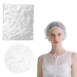 Pack of 50 Disposable Shower Caps, Thick Plastic Hair Caps for Women, 42 cm Waterproof Shower Cap, Hair Protection, Shower Cap for Salon, Spa, Travel, Hotel, Shower