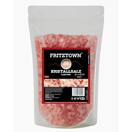 FRITZTOWN® Crystal Salt Known as Himalaya Salt Dark Pink 2-5 mm Coarse 500g