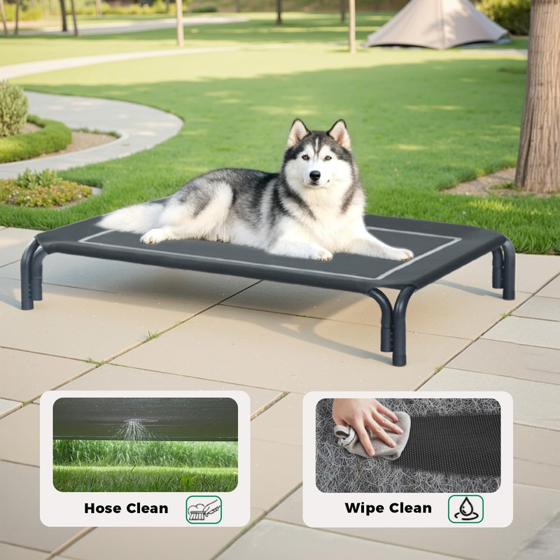 Elevated Dog Bed Raised Outdoor Dog Cot for Large Dogs,