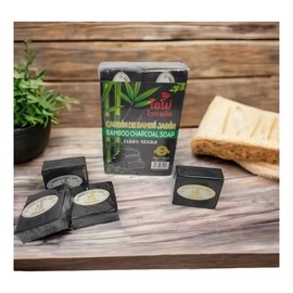 3 Jabónes Natural De Carbón De Bambú Para Limpieza Profunda