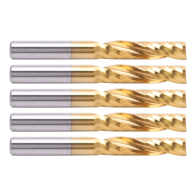 5pcs Professional CNC End Mill Metal Spiral Router Bit Milling