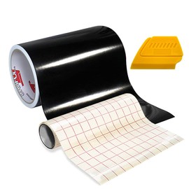 ORACAL. 651 High Gloss Craft Adhesive Vinyl 15ft x 1ft Roll w/Free 12" x 24" Roll of Transfer Paper and Hard Yellow Detailer Squeegee (Black)