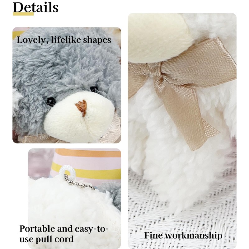 YJUBAOA 12 pcs Mini Stuffed Teddy Bears 4.7 Inch Small