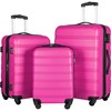 Merax 3 Piece Lightweight Hard Shell Travel Suitcase with 4