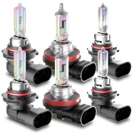 SHENKENUO Fit for Toyota Tundra (2007-2013) Halogen Headlight Bulb, 9005 High Beam + H11 Low Beam + 9145 Fog Light Bulbs - High Performance Headlight Bulbs Combo,Plug-n-Play (Contains 6 Bulbs)