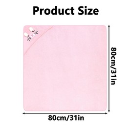XXLKVSK 1Pcs Hooded Baby Towel Cute Animal Design Baby Bath Towel Soft Absorbent, for Newborn Baby Boy and Girl (pink)