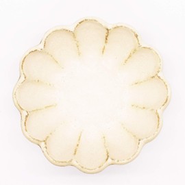 Kaneko Kohei 555-0004 Mino Ware 4.7 inches (12 cm) Bowl, White, Kneeling Flower Linker