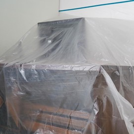 Besto Tape and Drape Masking Film Pre Taped Masking Sheet plastic drop cloth Ideal for auto, wall, furniture, carpet and spraying protection suitable for outdoor and indoor area (180CM x 20M)