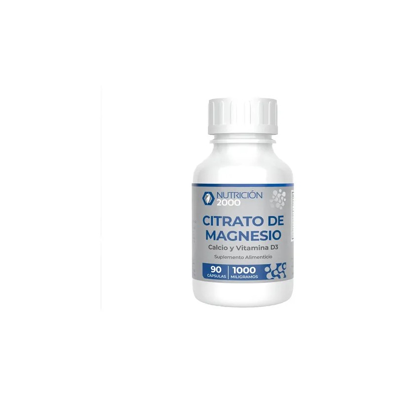 Citrato De Magnesio - 90 Cápsulas 1000 Mg - Nutrición