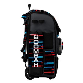 Boombah Superpack Hybrid Rolling Bat Bag - Wheeled & Backpack Version - USA Rush Black/Charcoal/White