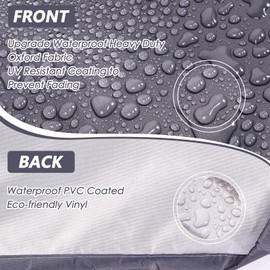 Donken Folding Chairs Protective Cover, Pack of 2 Garden Chairs Cover, Oxford Cover, Windproof, Anti-UV, Dustproof for Garden Furniture, Deck Chair, Folding Deck Chair, Folding Chair with Bag (Dark