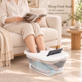 Foldable Foot Bath Basin for Home & Travel – Portable PP + TPR Foot Soaking Tub with Space-Saving Collapsible Design