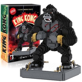 King Kong Building Set (2,310 PCS) – Mini Kong Action Figure from Skull Island – Nano Brick Gorilla Construction Kit for Kids 15+, Adults, Collectors – Movie Display Toy Gift