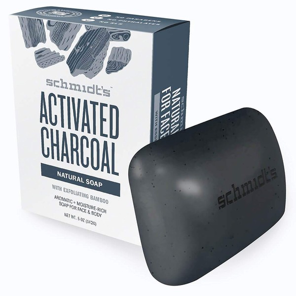 Schmidt's Natural Soap (for Body and Face, Activated Charcoal with Activated Carbon) Pack of 1 (1 x 142 g)