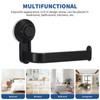 Suction Cup Toilet Paper Holder Wall Mount Matte Black Abs