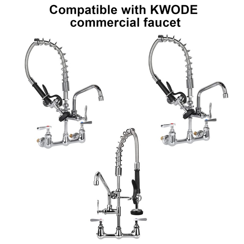 KWODE Pre-Rinse Spray Valve Replacement Head with Handle Grip Assembly