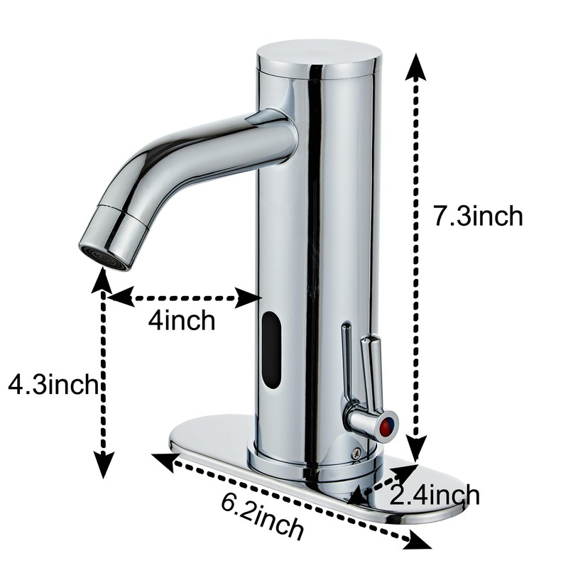 HHOOMMEE Automatic Touchless Bathroom Sink Faucets Sensor Motion Activated Hands