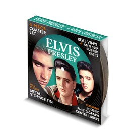 Vinyl Buddy Elvis Coasters Set of 4