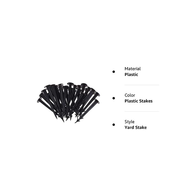 50 Pack 4.5 Inch Plastic Garden Stakes, Heavy Duty Landscape