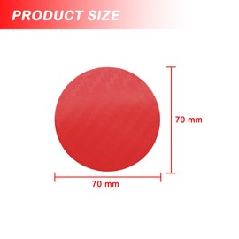 Adunsiaoto Pack of 4 Car Round Coasters, Cup Holder Carbon Fibre Pattern Mat, Car Drink Holder Coaster, Cup Holder, Insert Pad Interior Accessories (Red)
