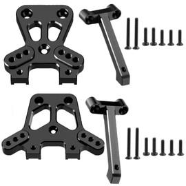 MORFUM Aluminum Alloy Front & Rear Shock Tower Brace Shock Mounts Damper Stay Upgrades Part Compatible with 1/18 Traxxa LaTrax Teton Desert Prerunner SST, Replace Parts 7637