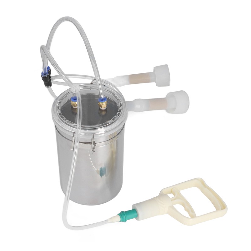 Manual Milking Machine 2000ml Effort Saving Control Stainless Steel Bottle
