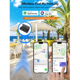ExtreLife Smart Glasses Case, Works with Apple Find My, Rechargeable