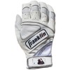Franklin 20491 PowerSTRAP CHROME White Batting Gloves, Ambidextrous, White, Ambidextrous,