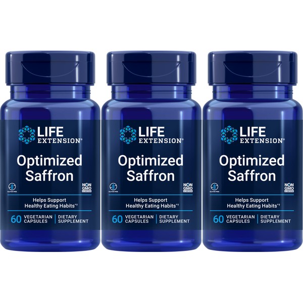 Life Extension - Optimized Saffron With Satiereal - 60 Vcaps (Pack of 3) by Life Extension