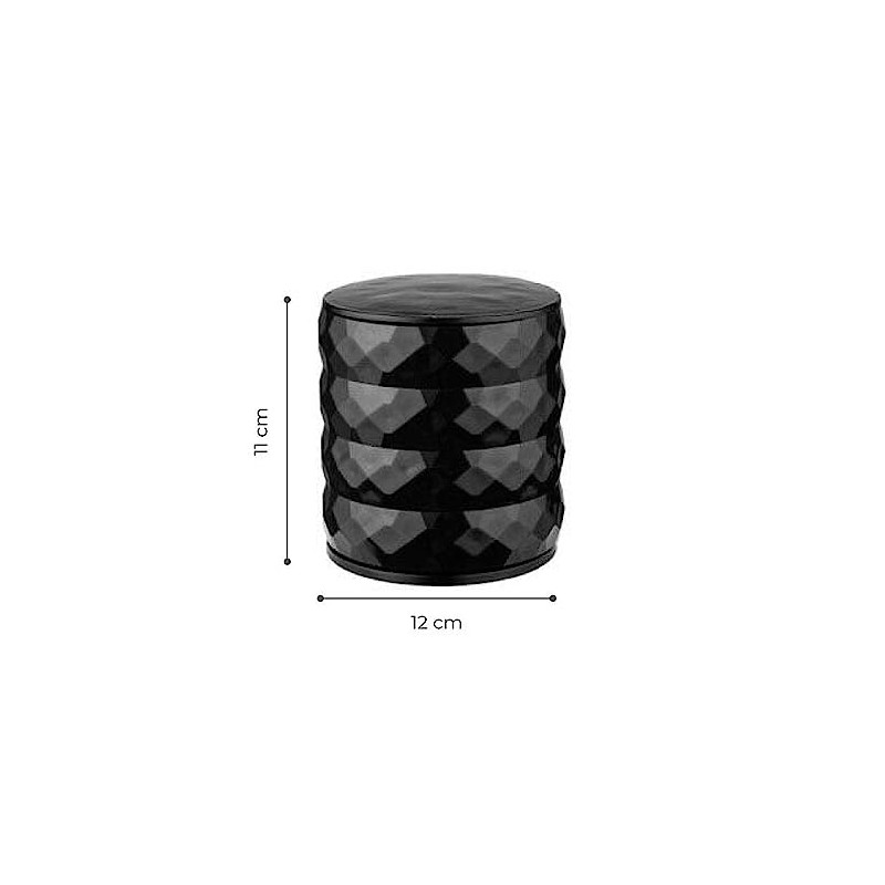 4 Tier Black Makeup Organiser