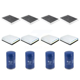 PUR 4x Air + 4x Cabin + 4x Engine Oil Filter (12 Total) Kit Replacement For Ford F-350 Super Duty F-250 F-450 F-550 With O.E. Part Number LC349601BC Square 6.7L KFM-104818