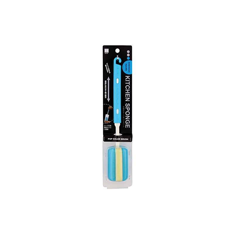 Kokubo Corporation Bottle Sponge with 2-Stage Adjustable Handle Length Telescopic