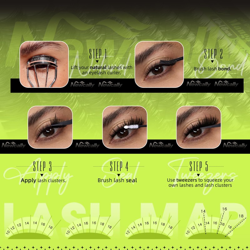 Manga Lash Clusters Spiky Eyelash Clusters Wispy Anime Eyelash Extensions