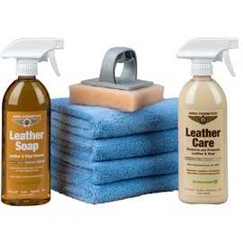 Aero Cosmetics Leather Care Kit with Leather Cleaner & Leather Conditioner Aircraft Quality for Your RV Car Boat and Furniture Meet Boeing Aircraft Cleaning Specs.