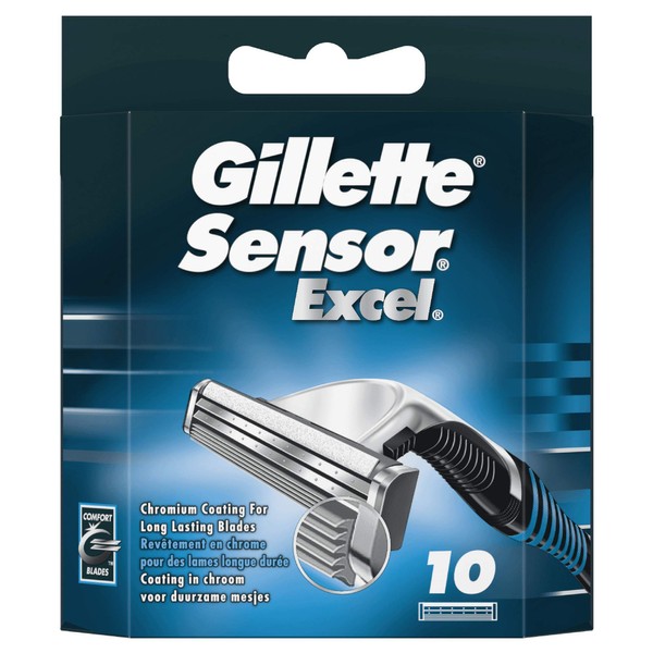 Gillette Sensor Excel Razor Blades for Men Pack of 10 Blades