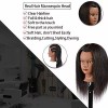 Pwwdada Maniqui Cabeza Cabello Natural Negro 40 Cm Pwwdada