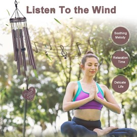 Sympathy Wind Chimes 28“,Sympathy Gifts for Loss of Mom,Memorial Wind Chimes for Loss of Loved One Mother Father, Bereavement/Memorial/Sympathy Gift in Memory of a Loved one,Wind Chimes for Outside