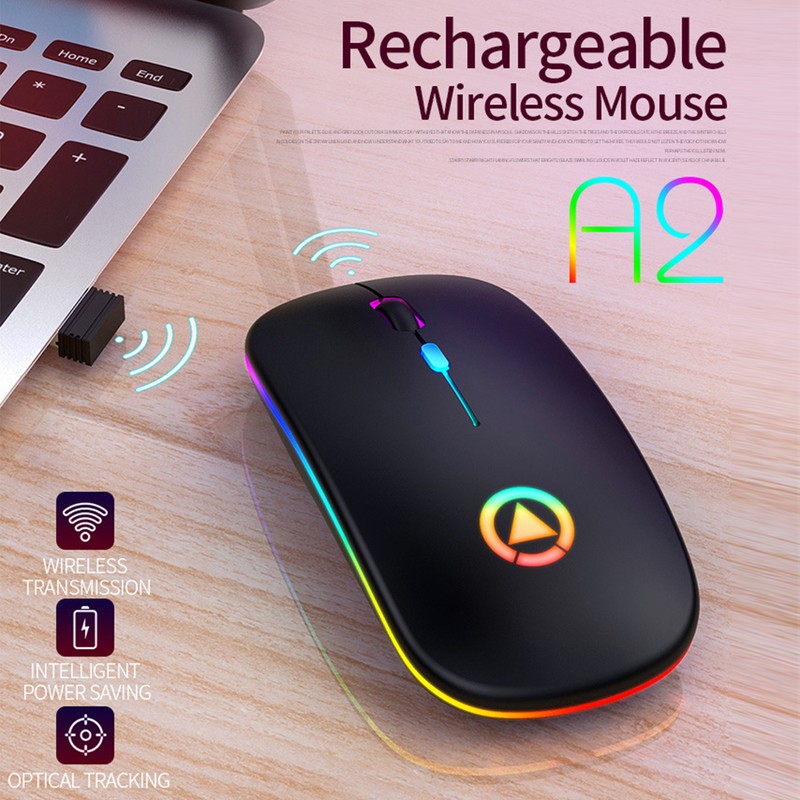 Mouse Plug and Play Portable Silent Rechargeable Illuminated Wireless Office