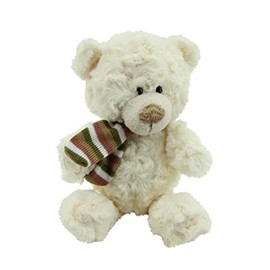 Sweety Toys 3808 Teddy Bear Plush Bear Cuddly Bear Plush Toy Teddy Bear 29 cm White with Scarf Super Cute Item 3808