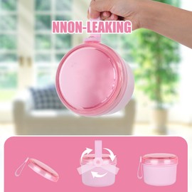 DIDATOOL Denture Box, Large Capacity Denture Box for Dentures, Leak-proof Container, Suitable for Various Types of Dentures and Orthodontic Devices, Prosthesis Case with Large (Pink)