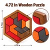 Hexagonal Wooden Puzzle for Brain Teasing – 11-Piece Logic Challenge