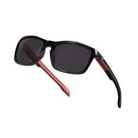 MuJaJa Polarized Square Sunglasses for Men - UV400 Protection, Ideal for Fishing, Golf, Hiking, Driving - Sports Outdoor Eyewear - CLS4128