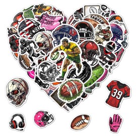 Pack 50 Pcs Cute Sports Football Stickers for Water Bottles Funny Laptop Luggage Computer Scrapbooking Kids Teens Girls Boys Adults Waterproof Aesthetic Sticker Small Vinyl Decals