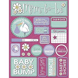 Reminisce Signature Series 3-Dimensional Sticker, Pregnancy